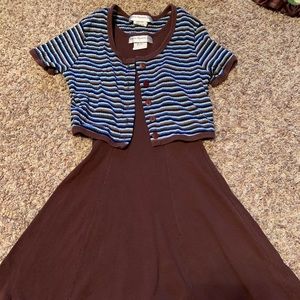 Vintage Paris sport club size small casual dress with jacket